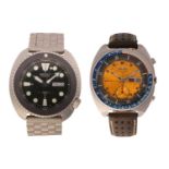 Two Seiko watches - Featuring a Seiko Divers 6309-7040 watch with an automatic movement calibre