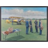 † Rodney Diggins (contemporary), 'Hawker Hart', oil on canvas, signed to lower left corner, 55 cm