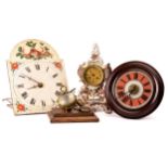 C. (Constantin) Detouche of Paris, a late 19th century 8-day porcelain cased rococo mantle clock,