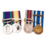 Two medal groups: Operational Service Medal, with Afghanistan bar, awarded to RGR P.G. Barrett R.