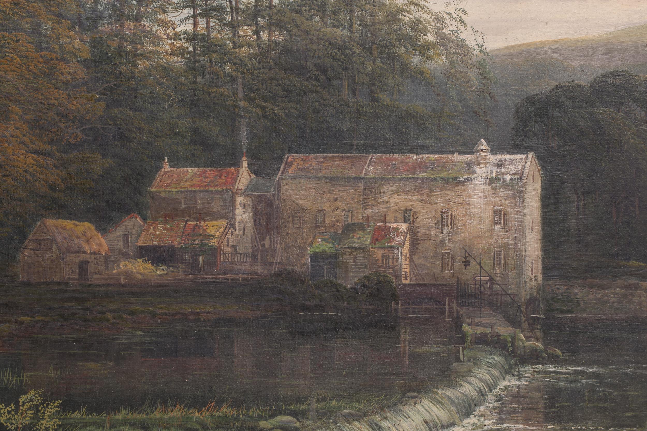 James Baylie Allan (1803 - 1876), Bathampton Mill and Weir, Nr Bath, signed, oil on canvas, - Image 4 of 20