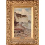 Colin Hunter (1841 - 1904), 'The Cliffs at Beer, Devon', signed and dated 1879, oil on canvas, 50.