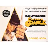 A Clockwork Orange; UK quad poster of the 2000 re-release of the film on Warner Bros, (101 cm x