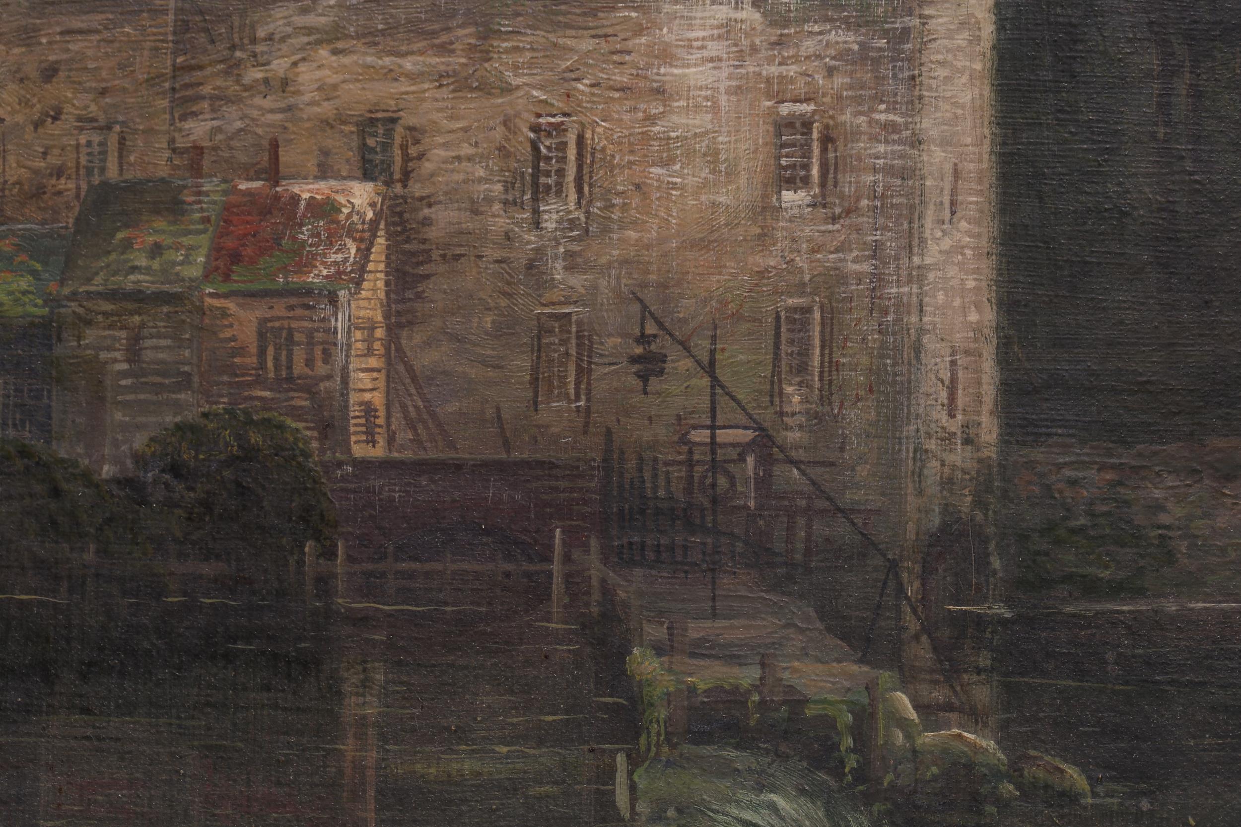 James Baylie Allan (1803 - 1876), Bathampton Mill and Weir, Nr Bath, signed, oil on canvas, - Image 5 of 20