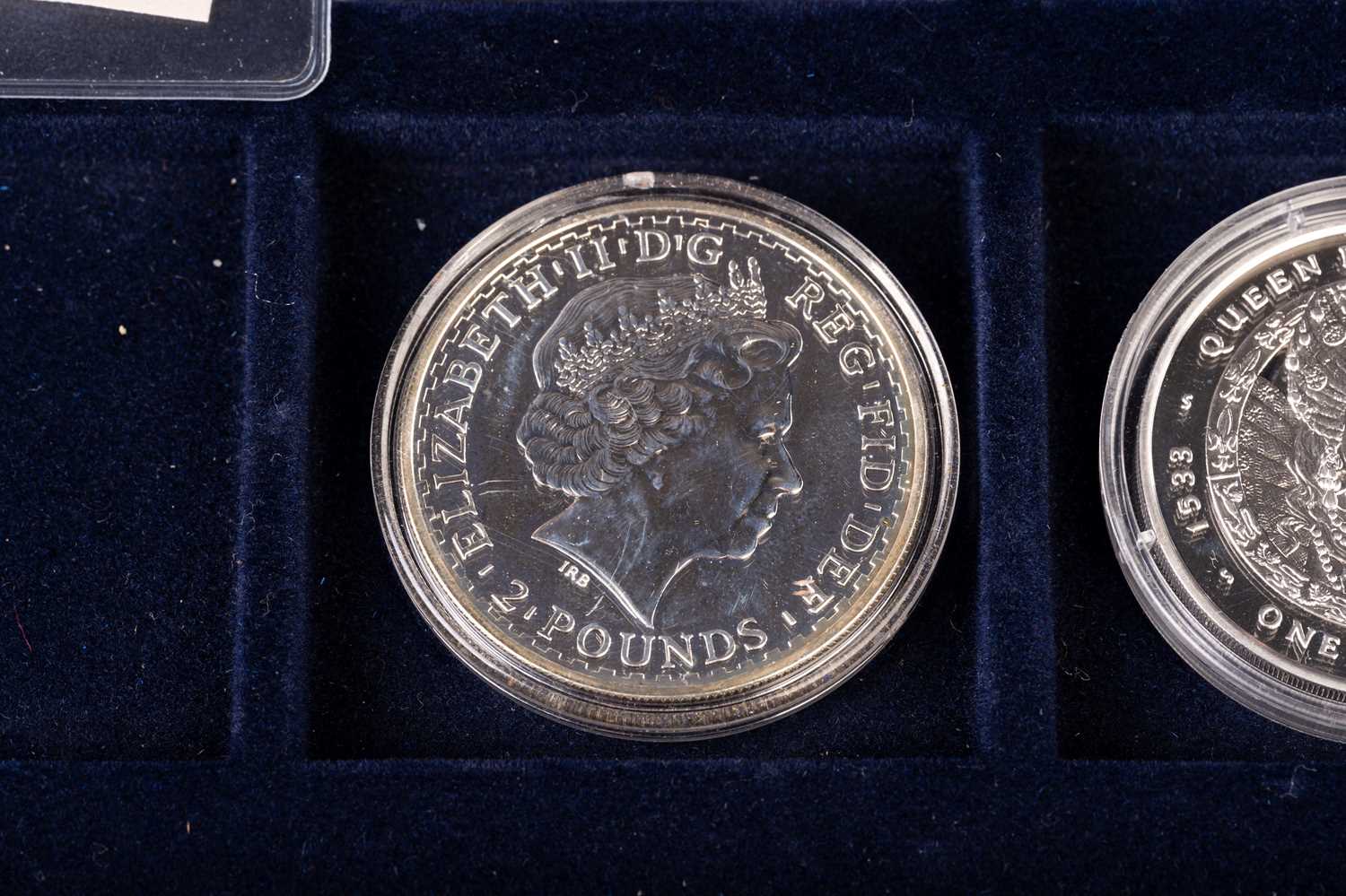 Two Tristan Da Cunha gold plated sterling silver £5 crowns, 2008 & 2009, a 585 ct gold proof - Image 14 of 25
