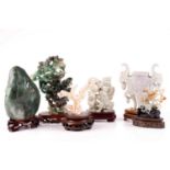A collection of Chinese jade and hardstone carvings, Peoples Republic Period, circa 1960/70s,