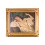 Ernst Liebermann (1869-1960) German, female nude, signed, oil on canvas, framed, 50 x 62 cm
