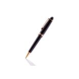 Montblanc Meisterstück Classic Le Grand rollerball pen, with steel cap and black resin barrel,