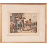 V Georgi, 19th century, Continental school, Spanish cavaliers in an interior, signed and dated 79