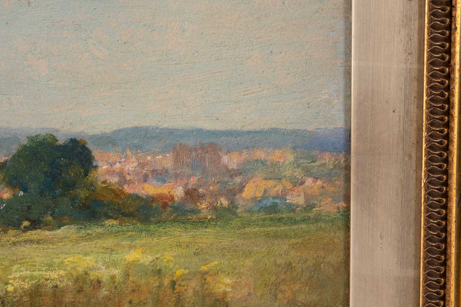 19th century English school, summer landscape, a view of Canterbury Cathedral, oil on board, - Image 4 of 10