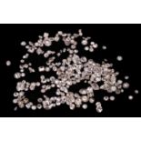 6.64ct Melee parcel of loose diamonds with various cuts including baguette cuts, round brilliant