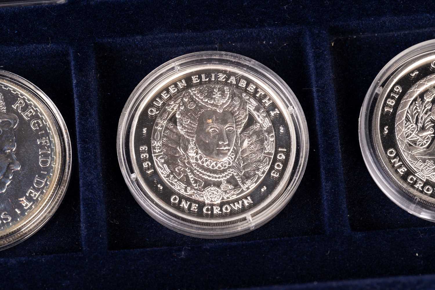 Two Tristan Da Cunha gold plated sterling silver £5 crowns, 2008 & 2009, a 585 ct gold proof - Image 11 of 25