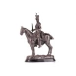 After John Rattenbury Skeaping (1901-1980) a cast and patinated bronze figure of a French Hussar,