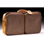 Gucci - A leather and canvas suitcase, in beige-toned GG monogram canvas and leather, comprising