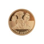 A 22 carat gold proof commemorative Tristan Da Cunha Trafalgar Guinea, 2008, issued by The London