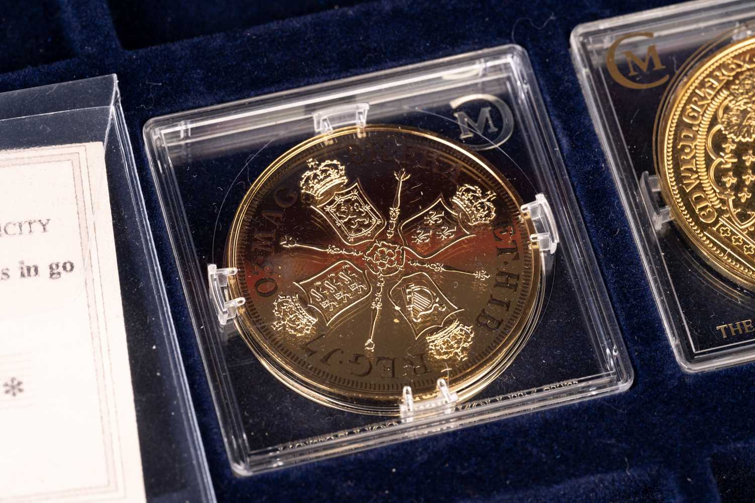 Two Tristan Da Cunha gold plated sterling silver £5 crowns, 2008 & 2009, a 585 ct gold proof - Image 5 of 25