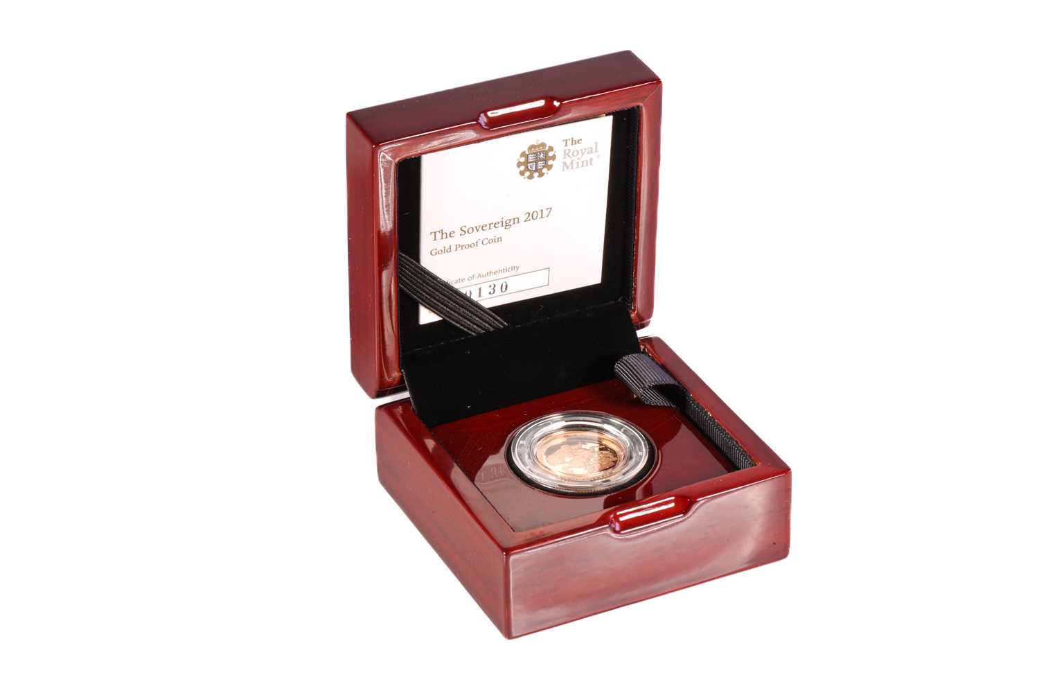 Elizabeth II gold proof The Sovereign, 2017, complete within capsule and with certificate, booklet