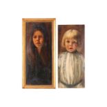 Ferdinand Max Bredt (1868-1921), pair of portraits of children, one signed the other framed, oil