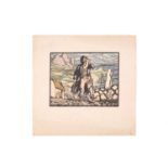 Jack Butler Yeats RHA (1871- 1957) The New Ballad, c.1915, hand coloured Cuala Press Print, image