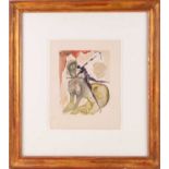 After Salvador Dali (1904 - 1989), Inferno 12, embossed Jean Estrade signature, wood engraving,