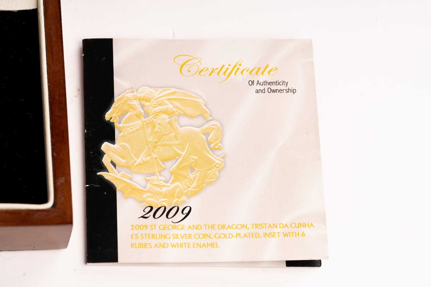 Two Tristan Da Cunha gold plated sterling silver £5 crowns, 2008 & 2009, a 585 ct gold proof - Image 20 of 25