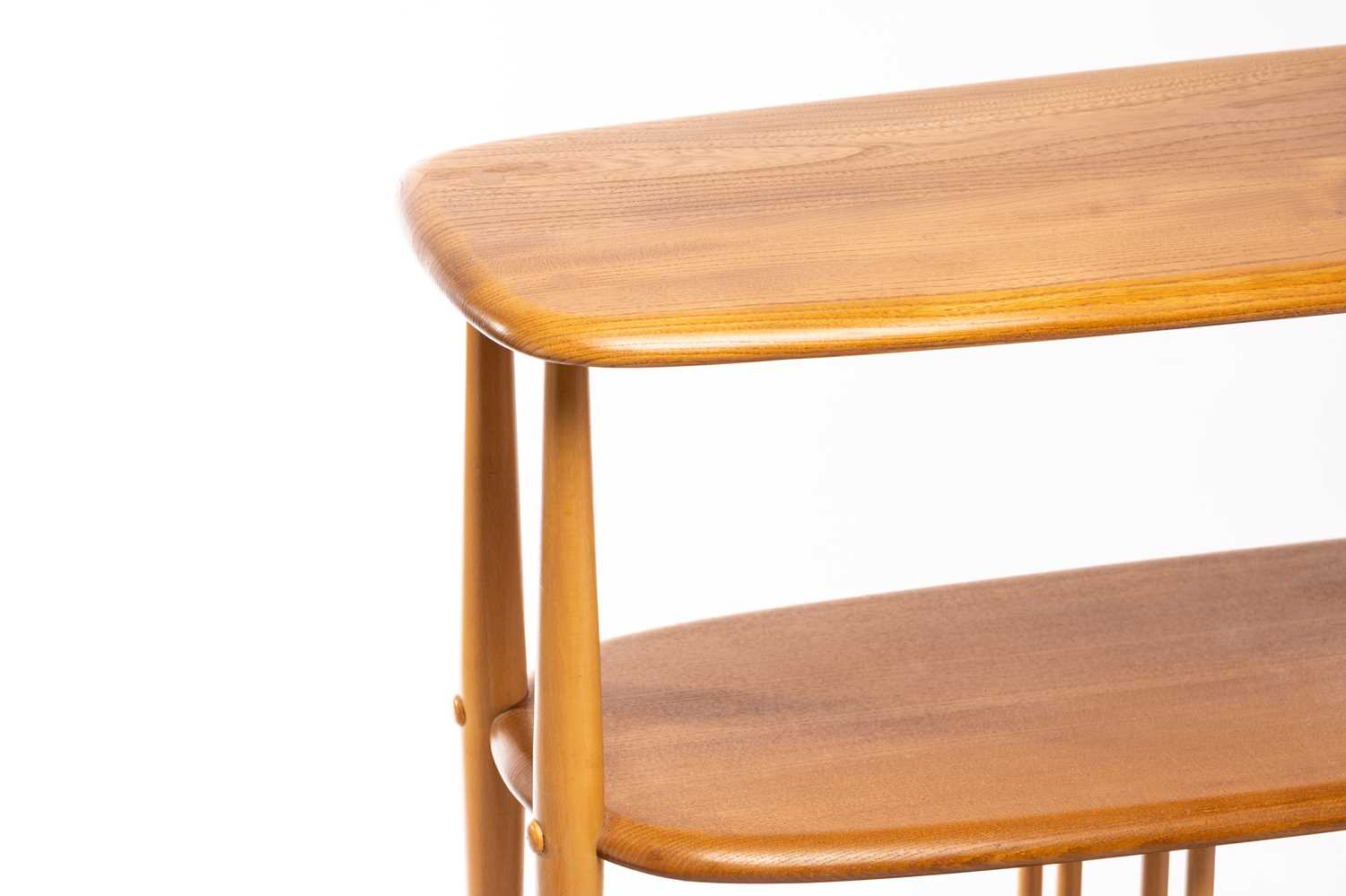 Ercol light ash and beech furniture comprising, a sideboard with a pair of cupboard doors over a - Image 16 of 39