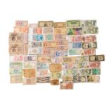 A collection of world banknotes, early to mid 20th century, to include a scarce Banque De Syrie Et