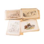 A 19th century album of scenes from Campania, depicting frescos and mosaics from Pompei, Views of