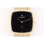 An IWC Khanjar onyx dial wristwatch, featuring an 18ct yellow cushion shape gold case measuring 31.