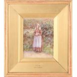 After Helen Allingham (1848 - 1926), Figure study of an elderly lady, bears signature,