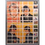 The Monkees: a framed collection of 1967 Monkees collectors cards featuring a portrait of the