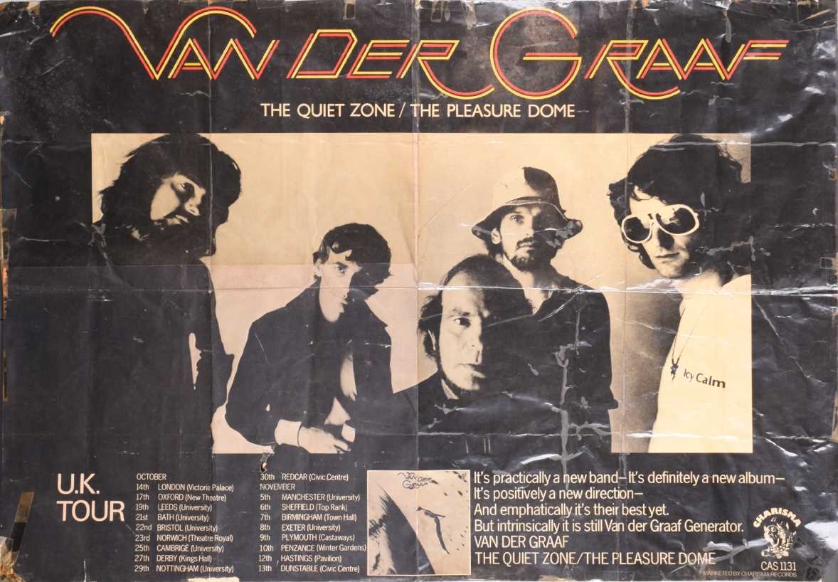 A collection of five original concert posters comprising "Van Der Graaf Generator- The Quiet Zone- - Image 2 of 6