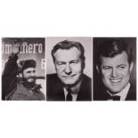 Three original black and white photographic portrait posters: Edward Kennedy, 1968 Personality