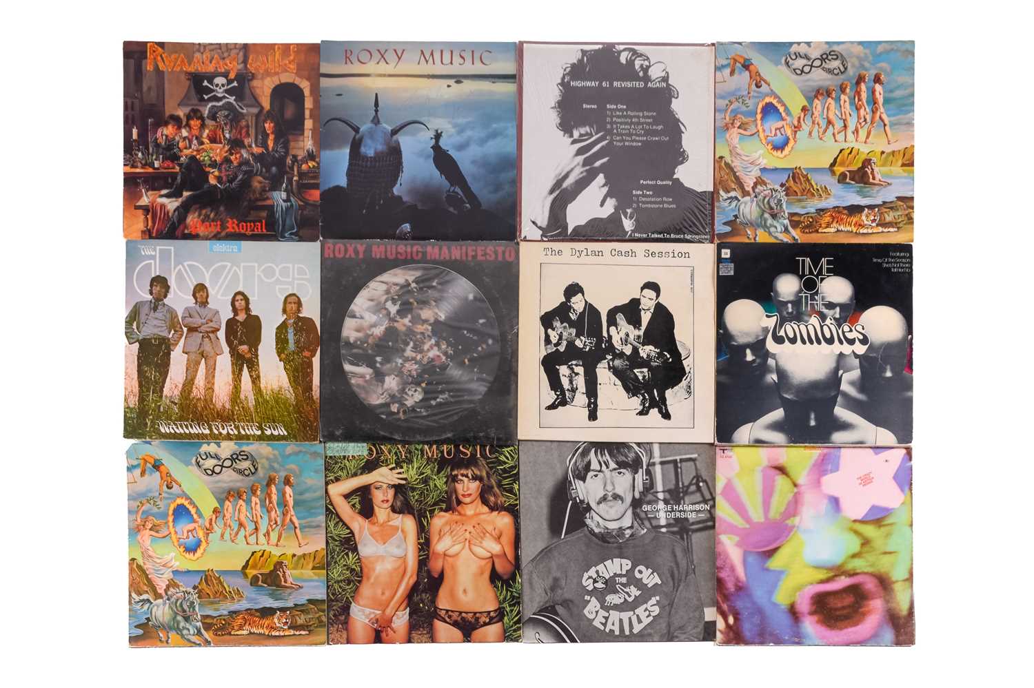 A collection Prog/ Rock vinyl LPs comprising various titles by "The Doors", various titles by "The