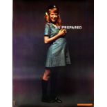 An original 1969 American counter-culture poster, 'Be Prepared', depicting a pregnant Girl Scout,