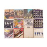 The Beatles: twelve vinyl LPs, comprising 'Please Please Me' (Mono, Parlophone PMC1202), 'The