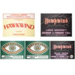 Hawkwind: twelve original quad concert posters comprising three "Hawkwind: Palace Theatre Manchester