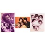 Three original late 1960s / early 1970s American music posters, comprising: Jimi Hendrix; 'Purple