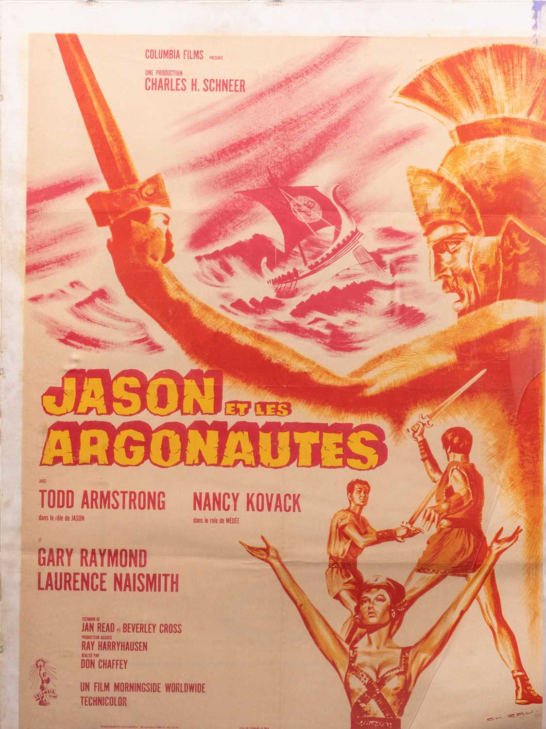 Two original film posters, comprising 'Jason et les Argonautes', French, 1963 (glazed 60 cm x 80 cm) - Image 2 of 7