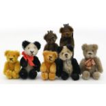 7 Miniatur-Teddys, Schuco.