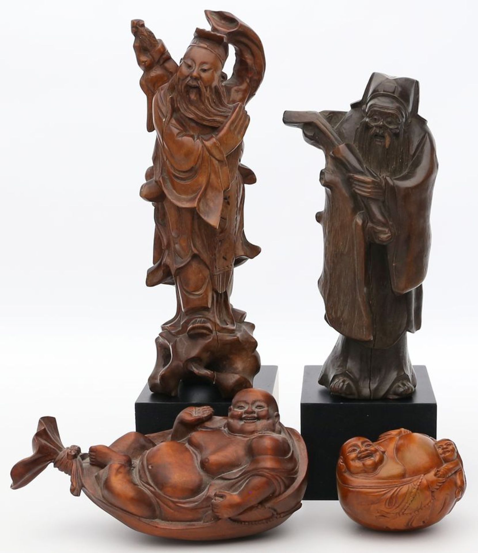 4 asiatische Skulpturen.