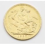 Großbritannien, Edward VII., Sovereign (1 Pfund) 1907.