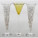 Paar und einzelnes Glas, Baccarat.