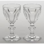 Sechs Gläser "Harcourt 1841", Baccarat.