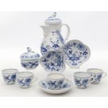 9 Teile Zwiebelmuster, Meissen,