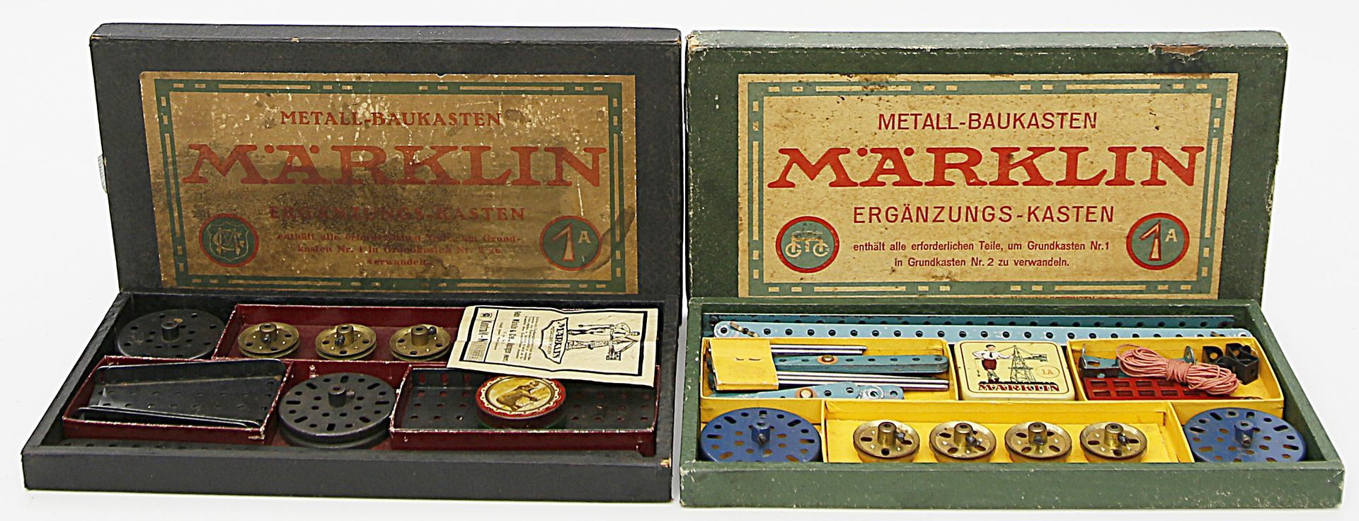 2 Märklin-Metallbau-Ergänzungskästen.