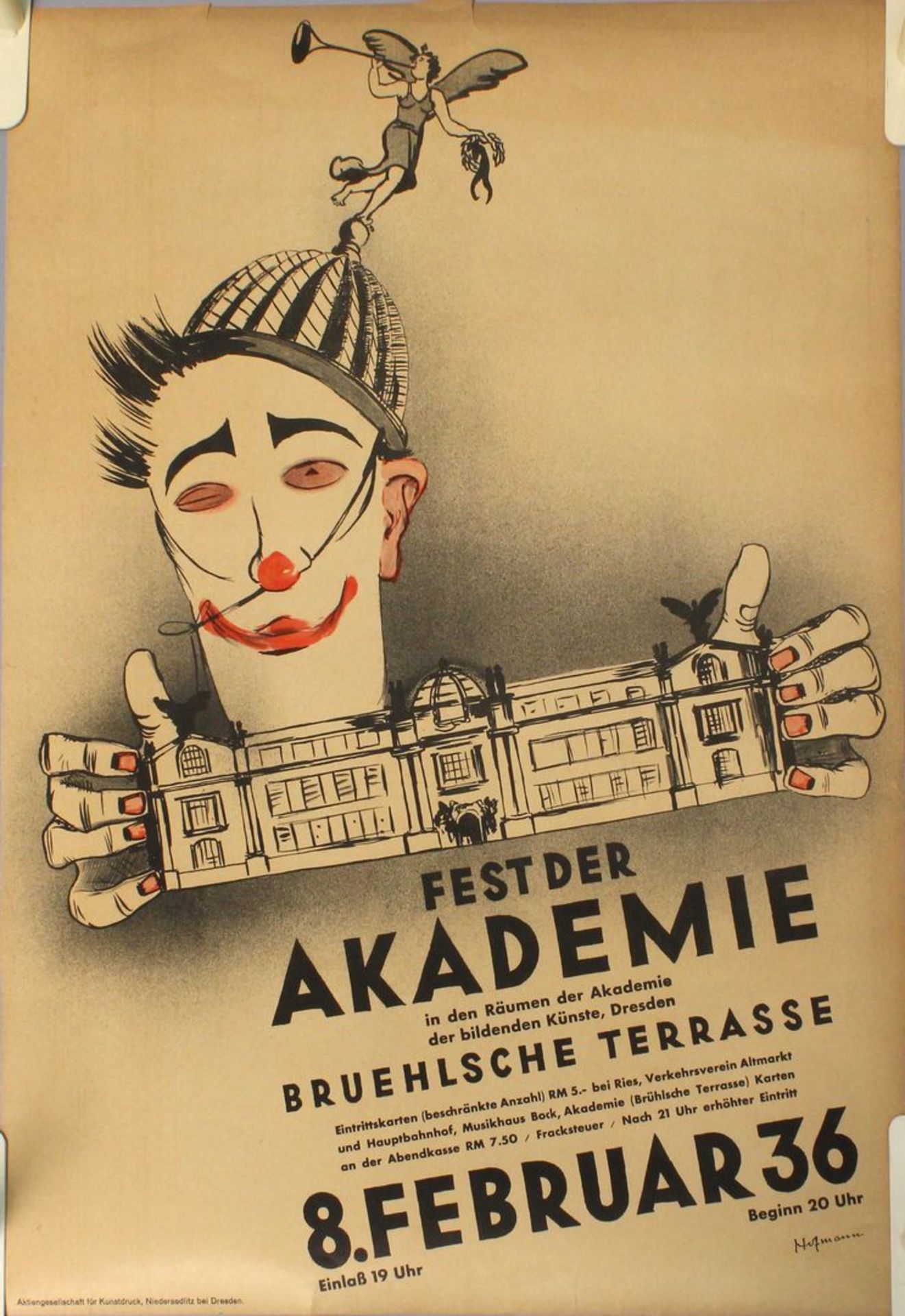 Ausstellungsplakat "Fest der Akademie" (1936)