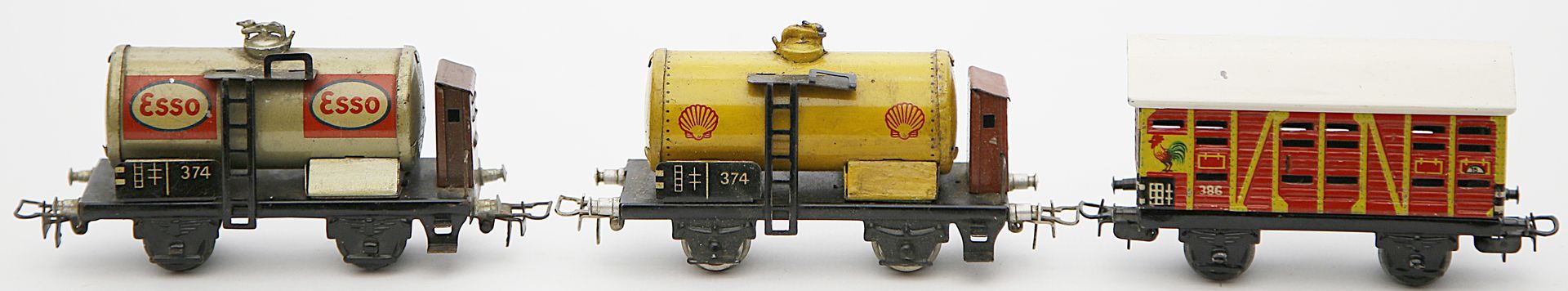 2 Kessel- und Viehwagen, Märklin 00.