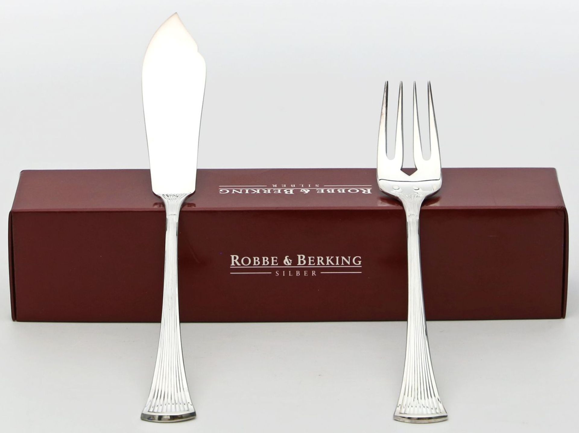 Je 3 Fischmesser und -gabeln, Robbe & Berking.