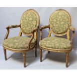 Paar Fauteuils im Stil Louis XVI.